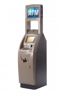 A picture of a grey Triton RL5000 ATM machine, with flat-edged in-curving framing